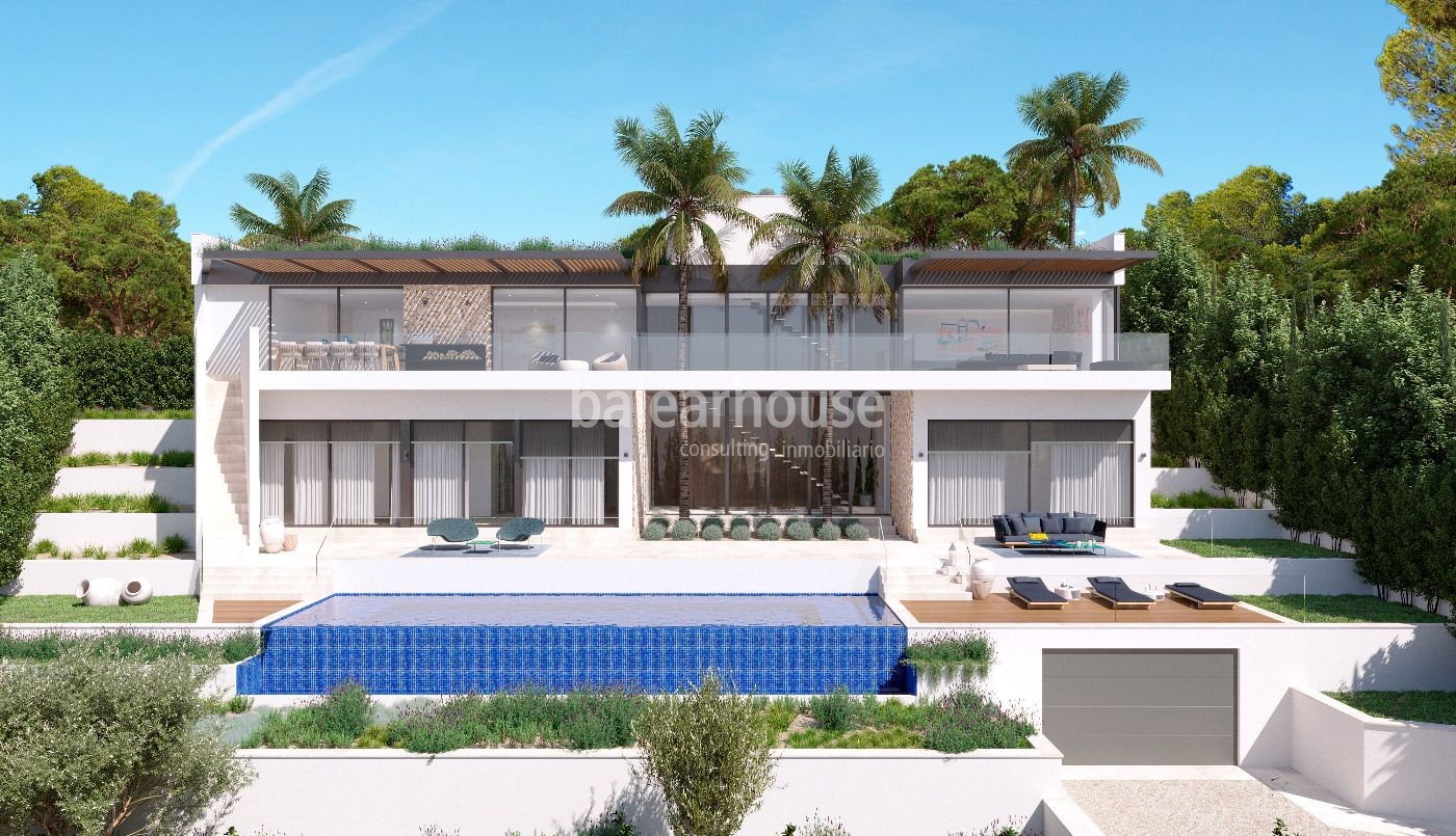 Villa moderna de obra nueva con preciosas vistas en Camp de Mar