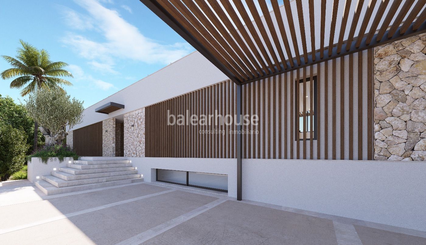 Modern new build villa with beautiful views in Camp de Mar
