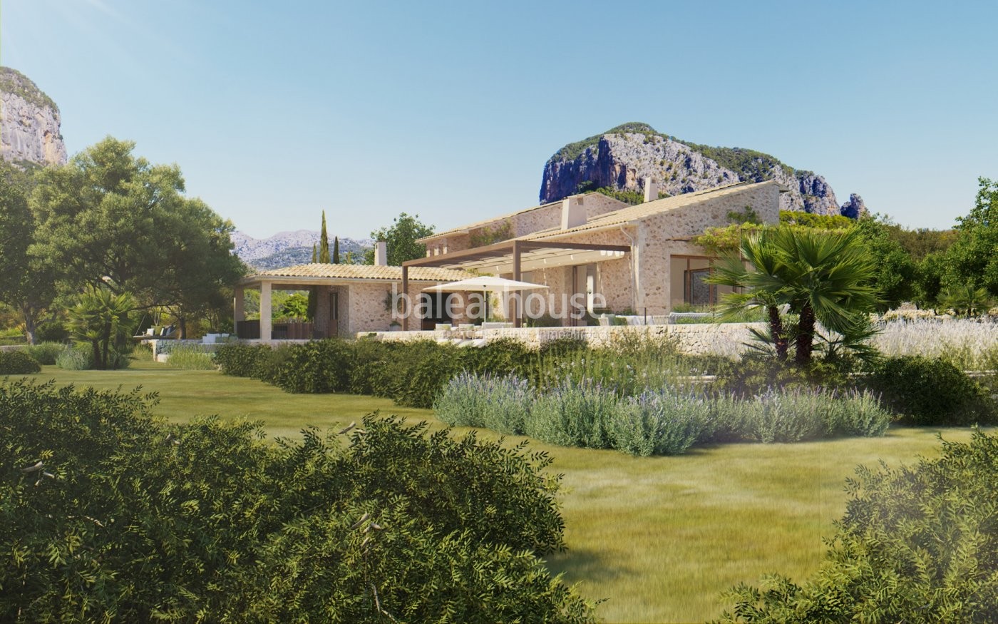 Modern new finca in Alaró with beautiful mountain views, large plot of land high qualities