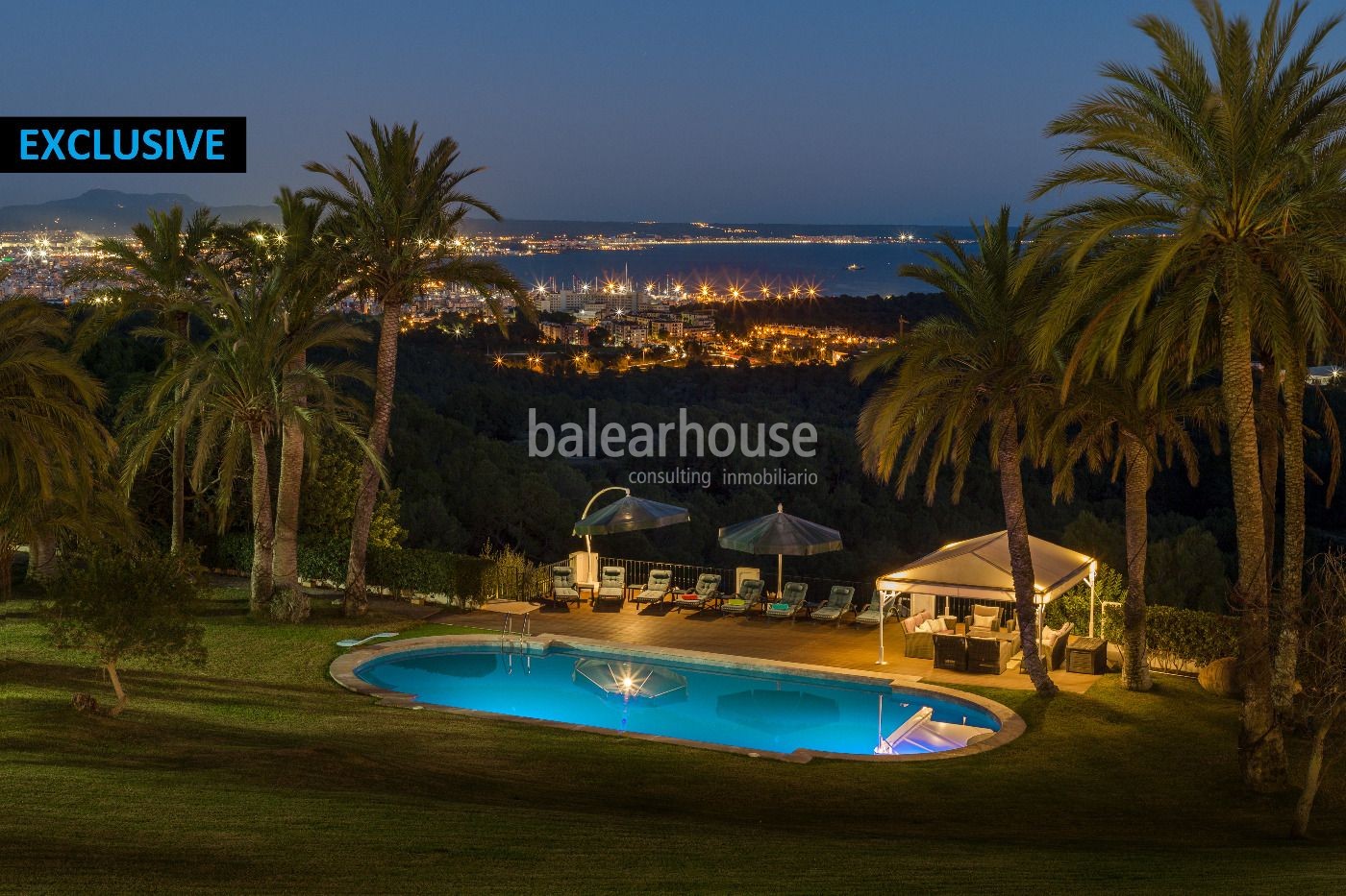 Stunning property in Son Vida with absolute privacy and panoramic view over the bay of Palma
