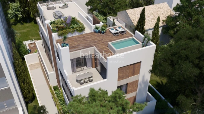 Neues modernes Wohnprojekt in Palma mit herrlichem Pool und Gartenanlage