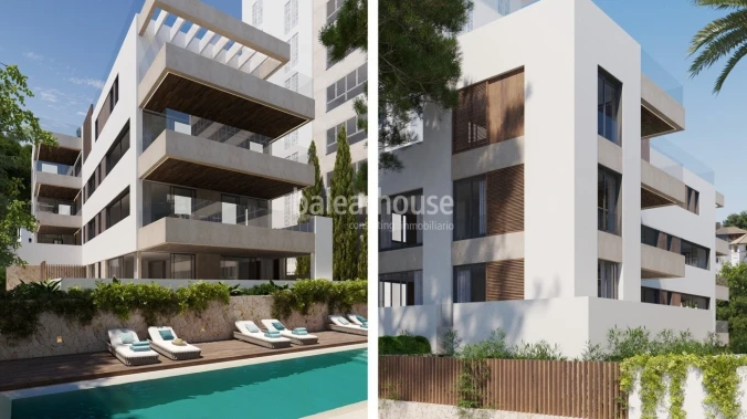 Neues modernes Wohnprojekt in Palma mit herrlichem Pool und Gartenanlage