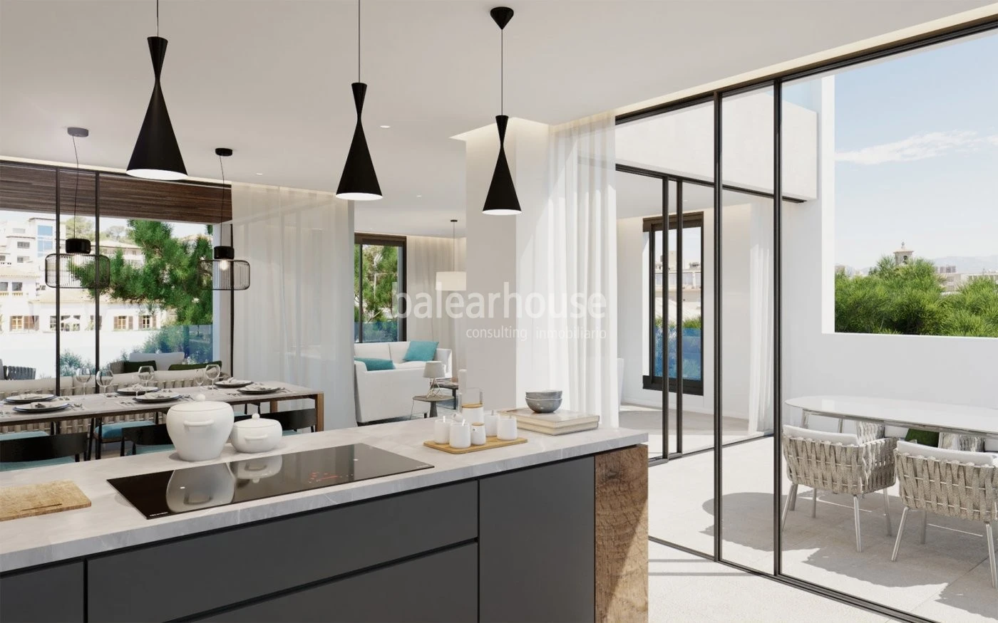 Neues modernes Wohnprojekt in Palma mit herrlichem Pool und Gartenanlage