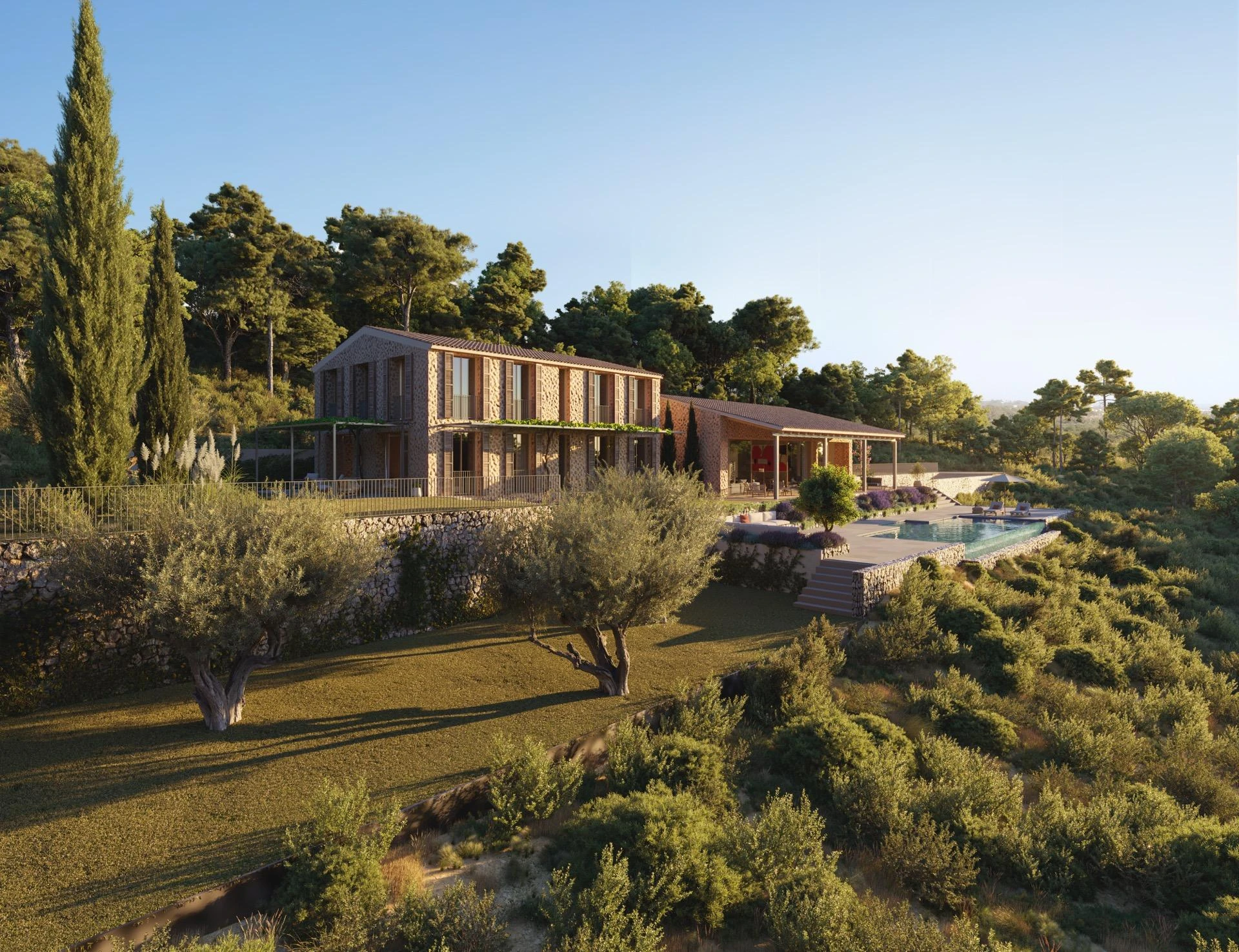 Extraordinaria finca de obra nueva en Bunyola rodeada de naturaleza y con las mejores calidades