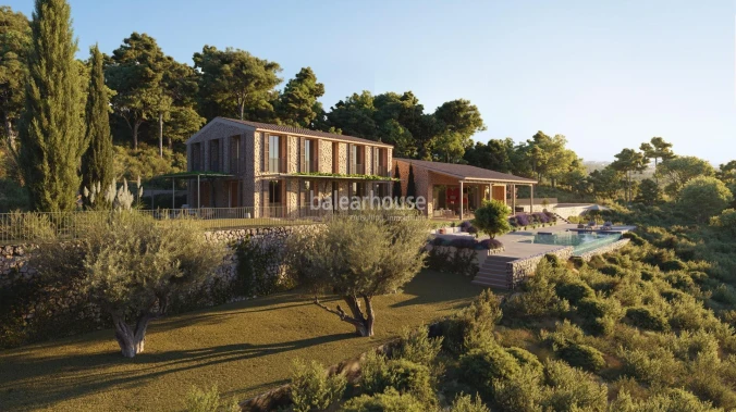 Extraordinary newly built finca in Bunyola surrounded by nature and with the best qualities.