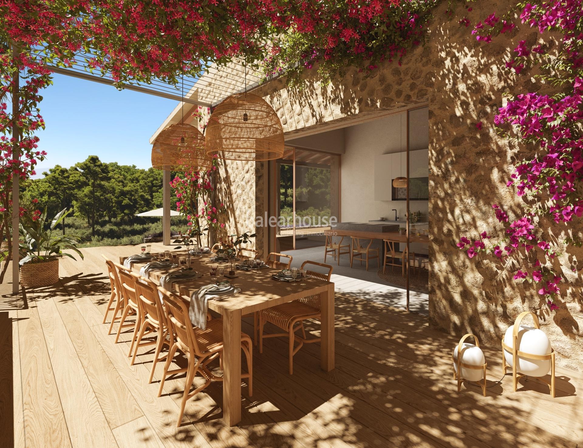 Außergewöhnliche neu gebaute Finca in Bunyola, umgeben von Natur und mit den besten Eigenschaften.