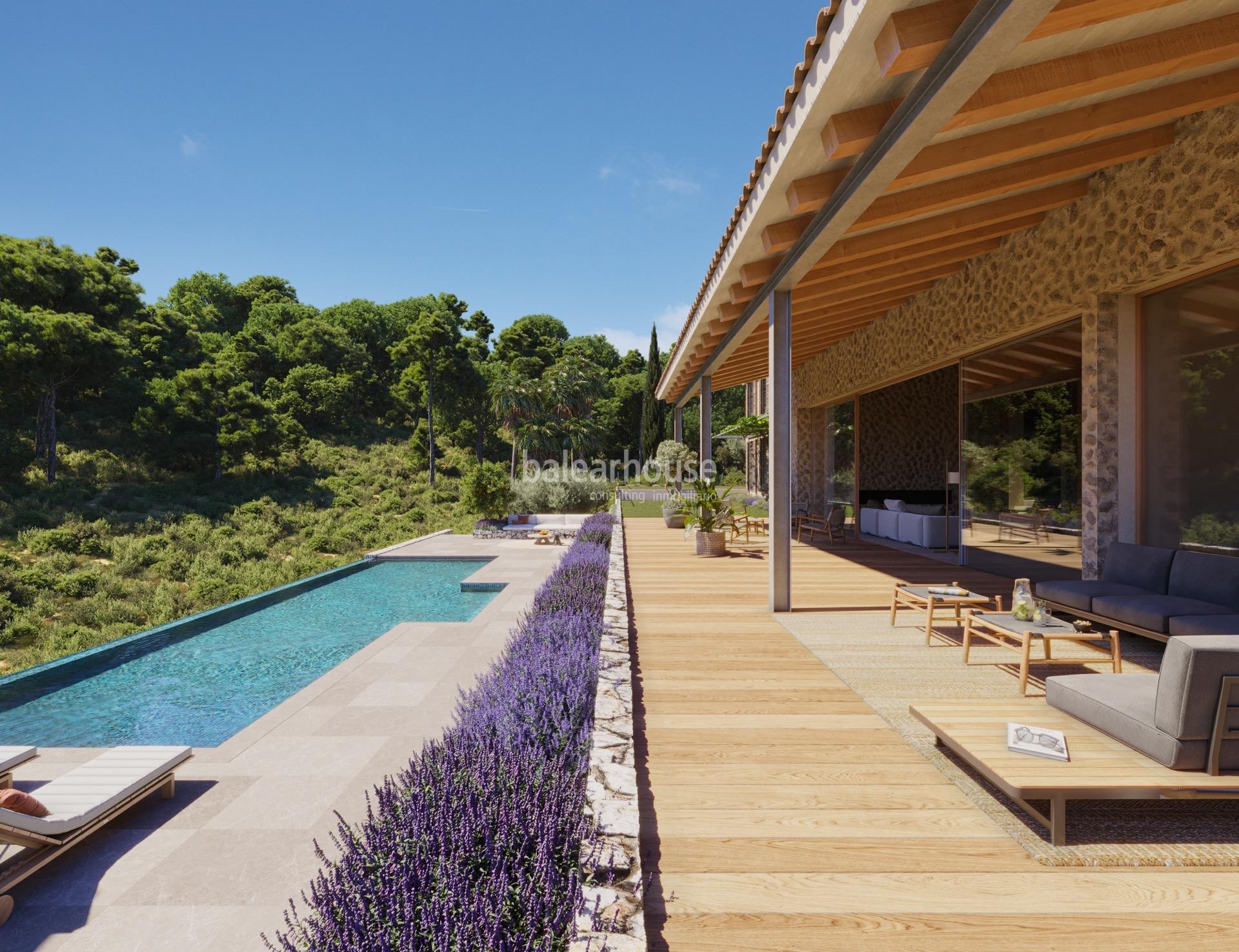 Extraordinaria finca de obra nueva en Bunyola rodeada de naturaleza y con las mejores calidades