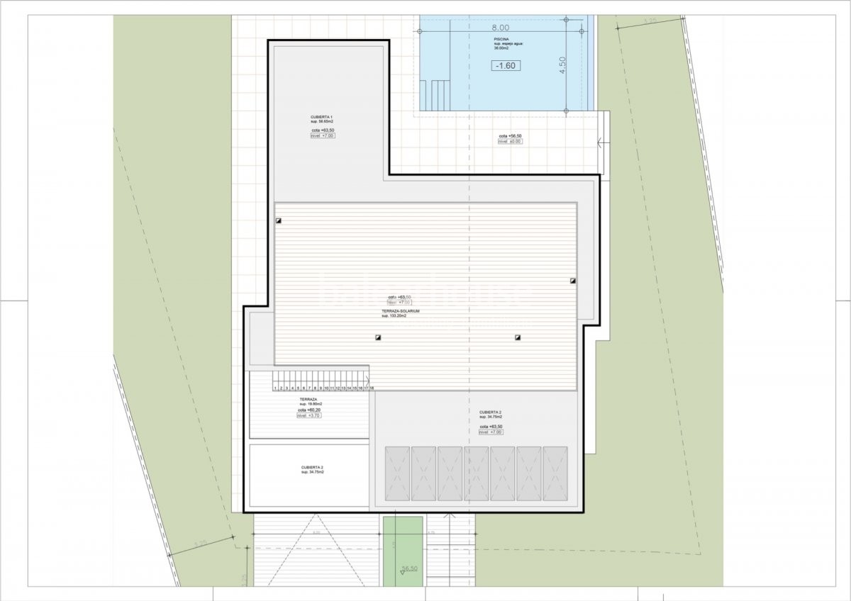 New project of a magnificent house transparent to the landscape and sea views in Sol de Mallorca.