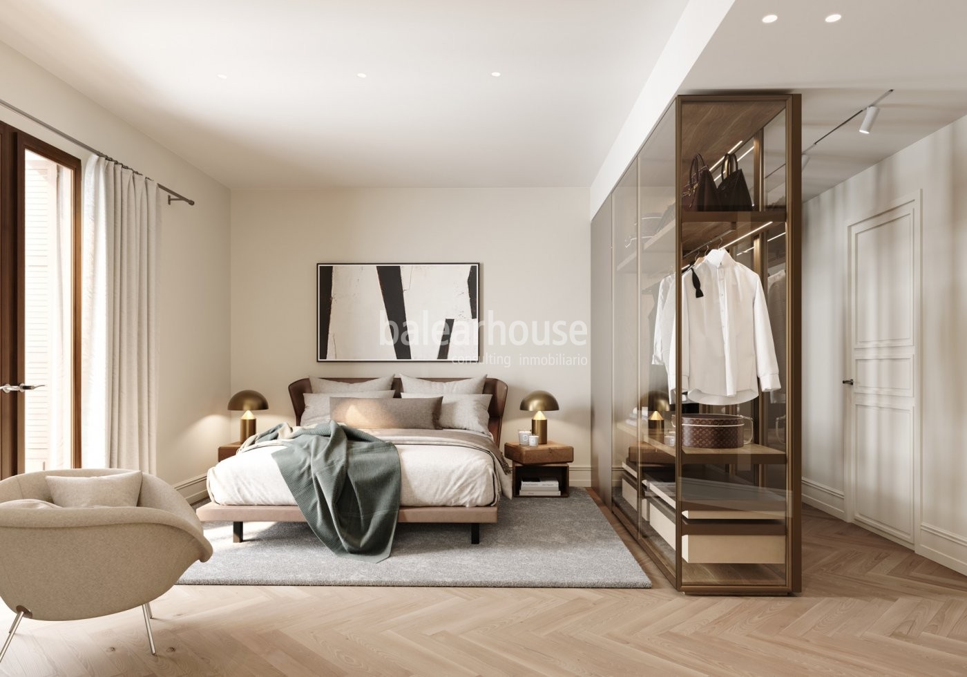 Modernes Design bei der Renovierung dieser Wohnungen in einem historischen Gebäude in La Lonja.