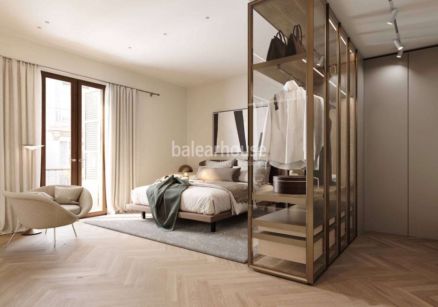Modernes Design bei der Renovierung dieser Wohnungen in einem historischen Gebäude in La Lonja.