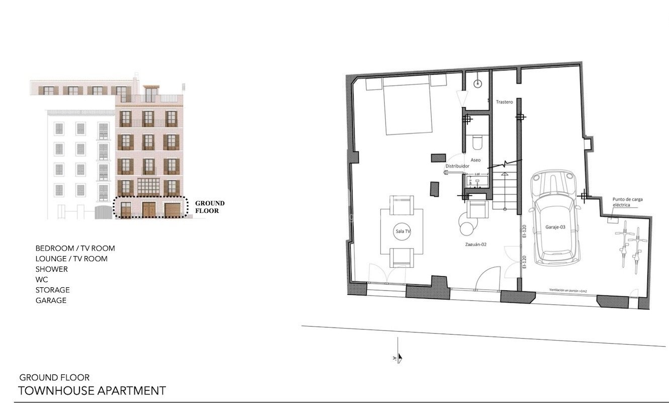 Modernes Design bei der Renovierung dieser Wohnungen in einem historischen Gebäude in La Lonja.