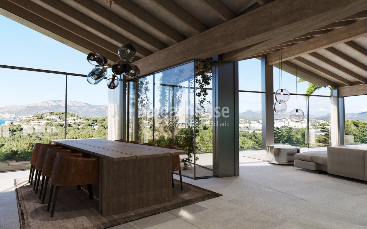 Fantástico proyecto de nueva villa que se funde con unas espectaculares vistas al mar en Santa Ponsa