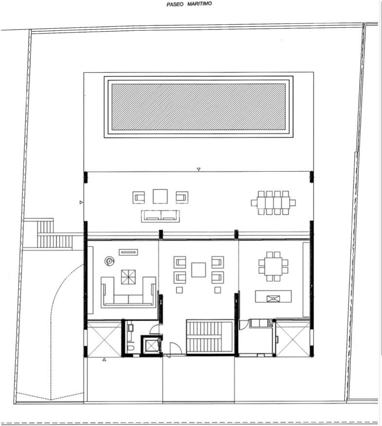 Große moderne Villa direkt am Meer mit Urlaubsgenehmigung und spektakulären Sonnenuntergängen