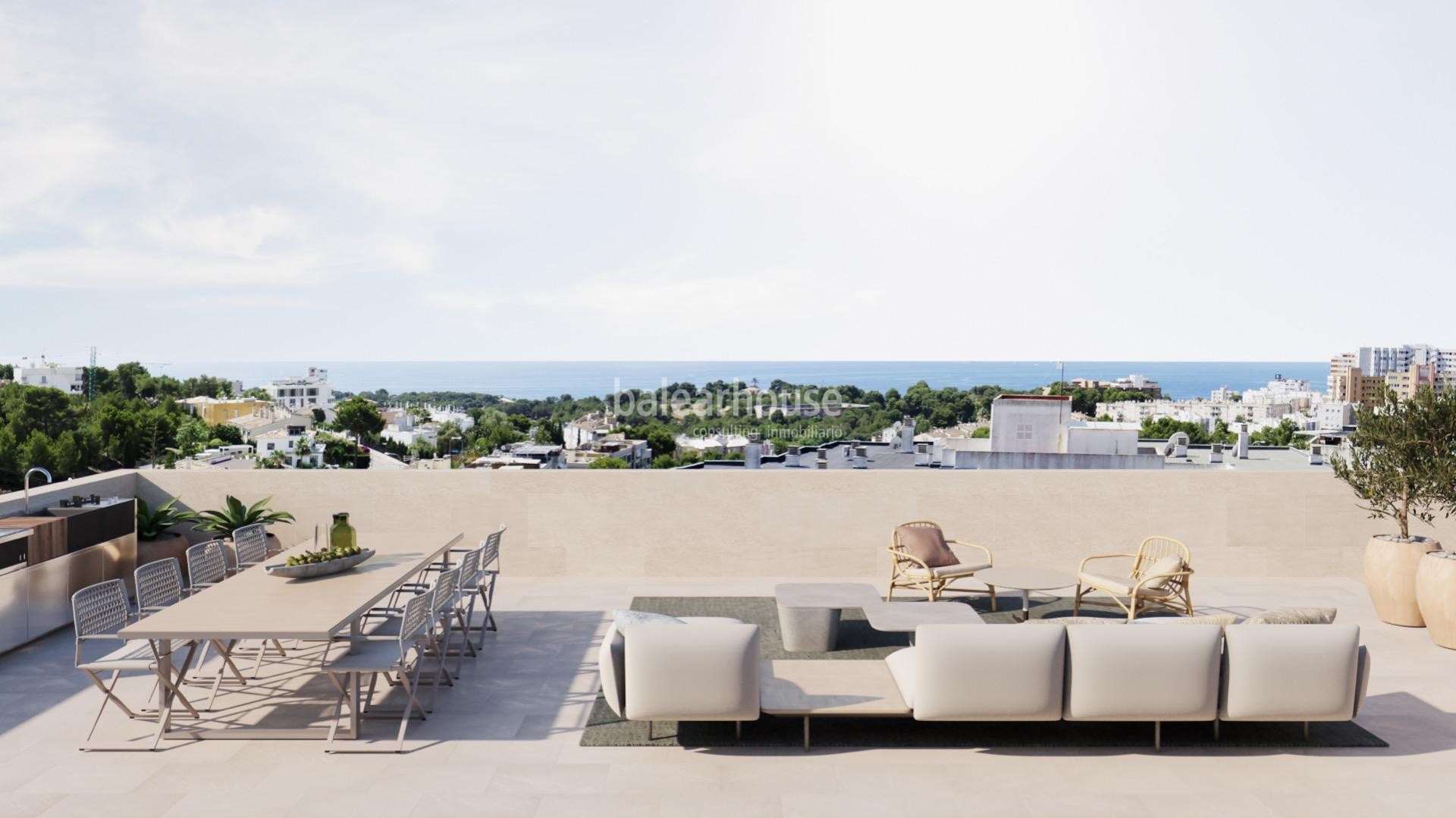 Nueva villa de diseño moderno, altas calidades y vistas al mar en la excelente zona de la Bonanova