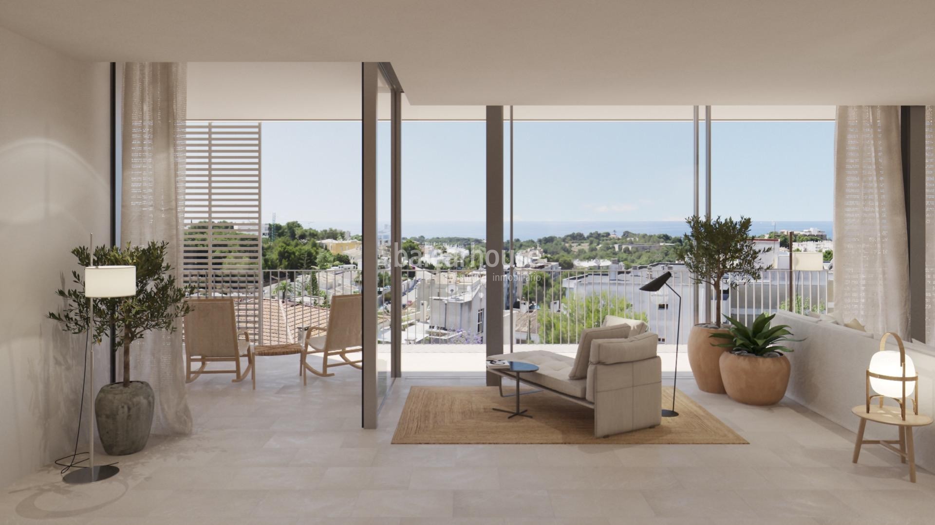 Nueva villa de diseño moderno, altas calidades y vistas al mar en la excelente zona de la Bonanova