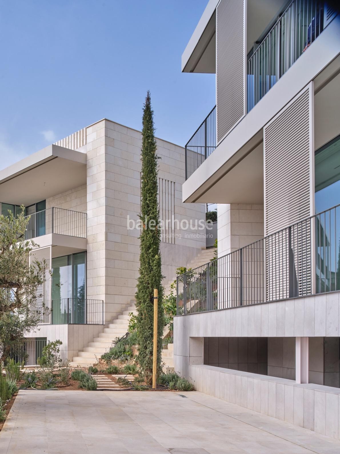 Neue Villa mit modernem Design, hoher Qualität und Meerblick in der Gegend von Bonanova.