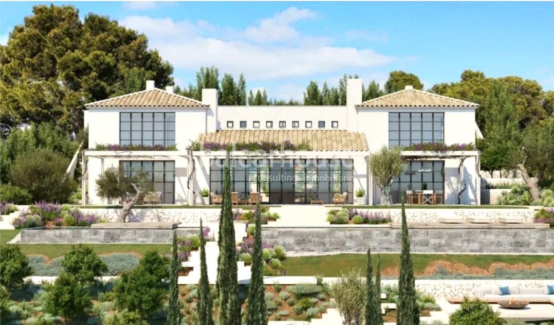 Gran villa de obra nueva con un elegante diseño contemporáneo y vistas deslumbrantes al mar.