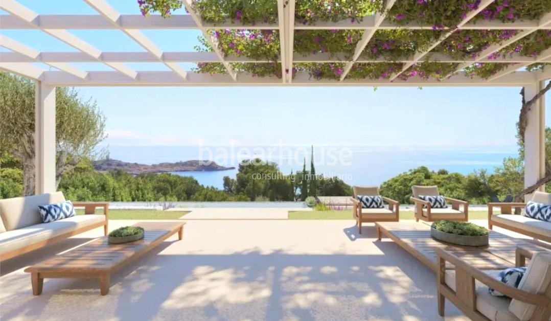 Gran villa de obra nueva con un elegante diseño contemporáneo y vistas deslumbrantes al mar.