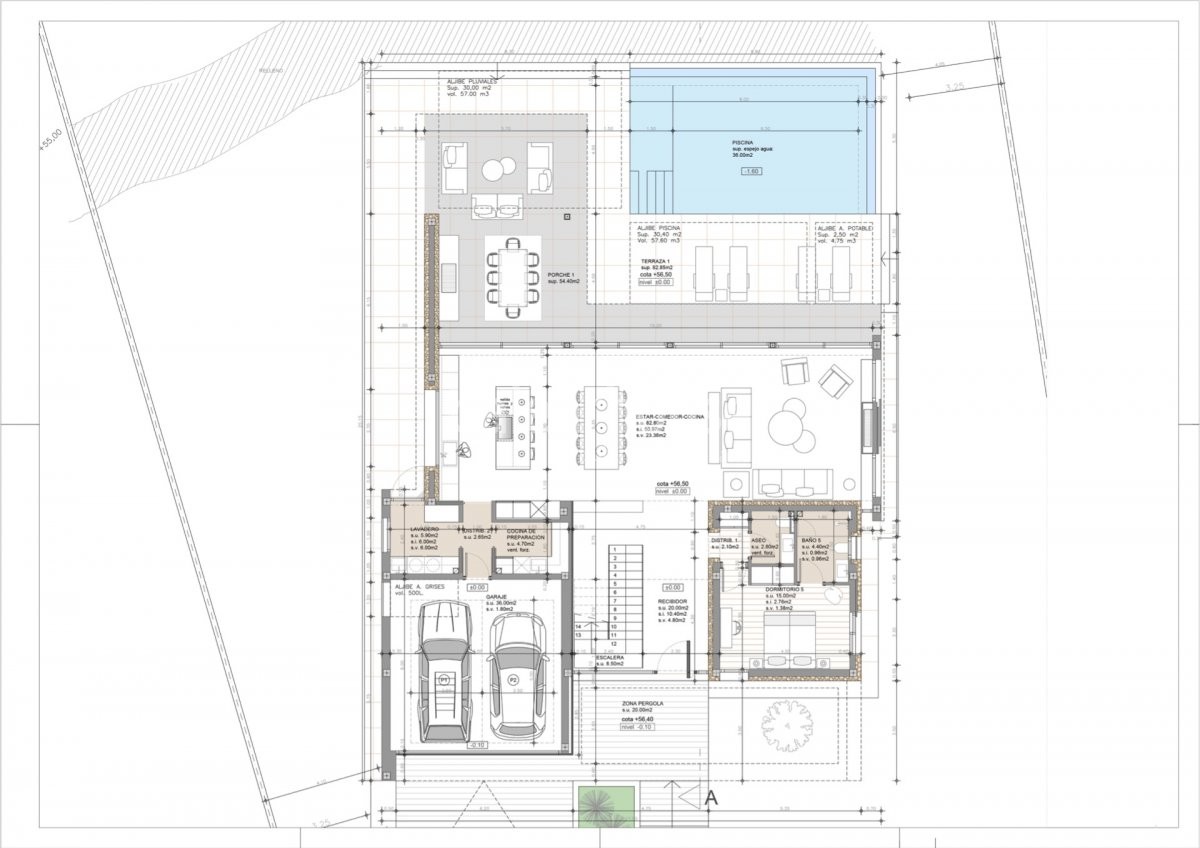 Neues Projekt eines prächtigen Hauses mit Blick auf die Landschaft und das Meer in Cala Vinyes