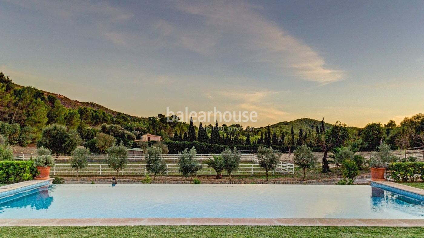 Preciosa finca con establos para caballos y maravillosas vistas en Calviá