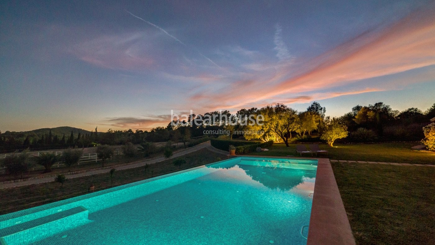 Preciosa finca con establos para caballos y maravillosas vistas en Calviá