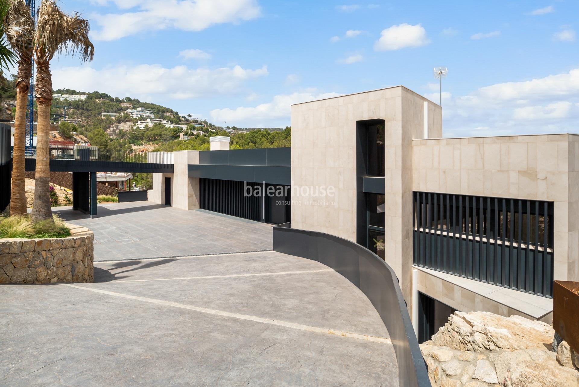 Design and spectacular city views come together in this newly built villa in Son Vida.