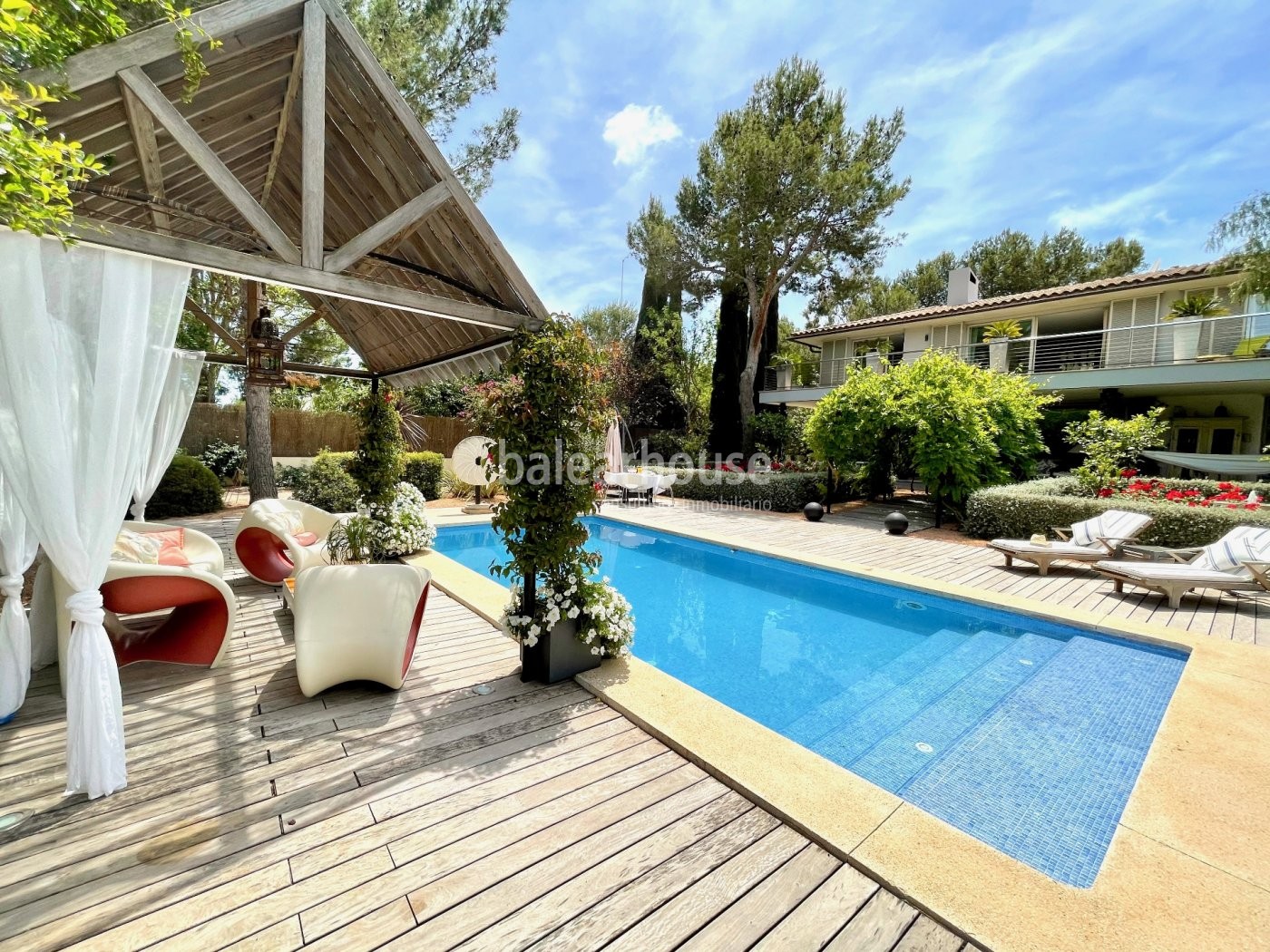 Villa with swimming pool and Mediterranean garden in Sol de Mallorca, close to beautiful bays