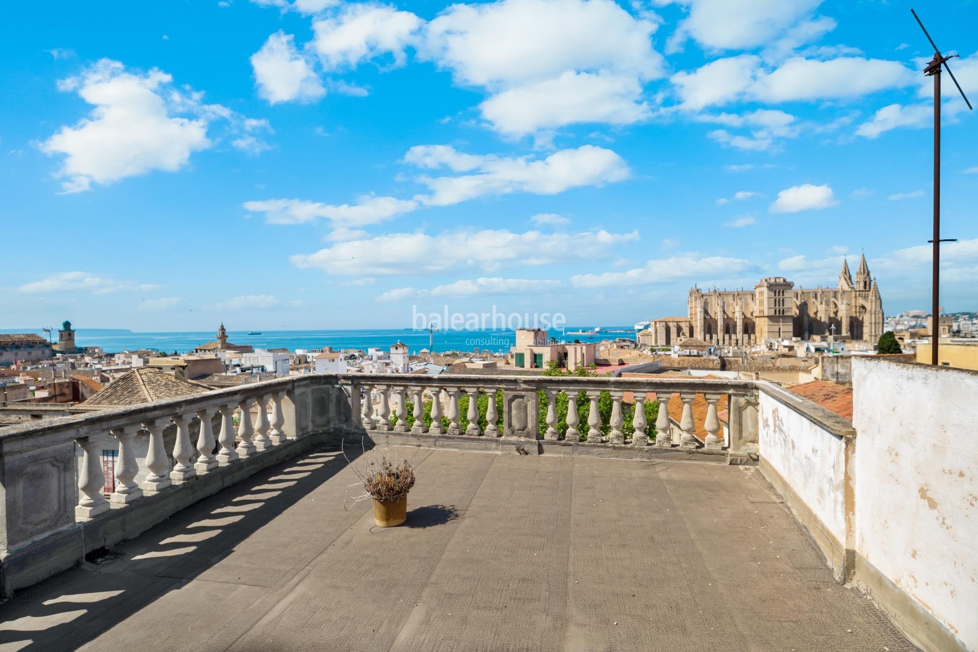 Ausgezeichnetes Gebäude zum Verkauf im historischen Zentrum von Palma mit Blick auf die ganze Stadt