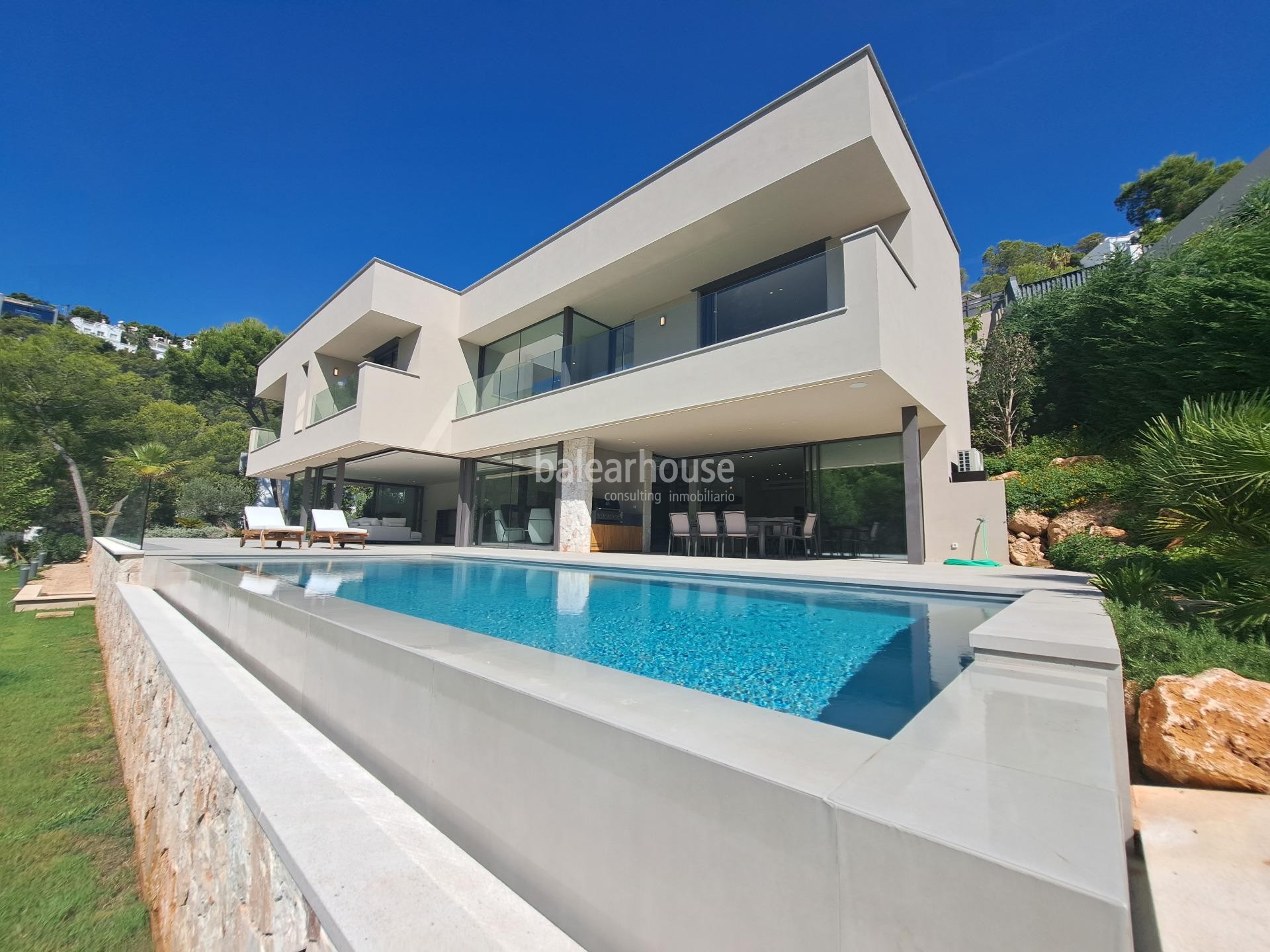 Spectacular new modern villa with beautiful views in Costa den Blanes