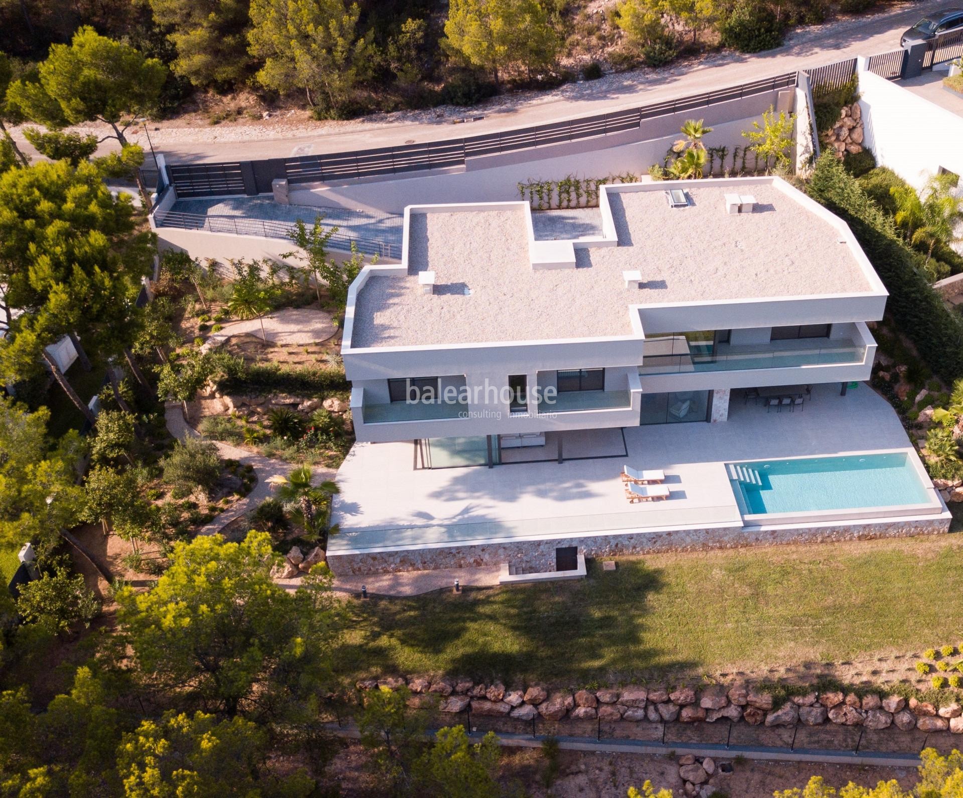 Spectacular new modern villa with beautiful views in Costa den Blanes