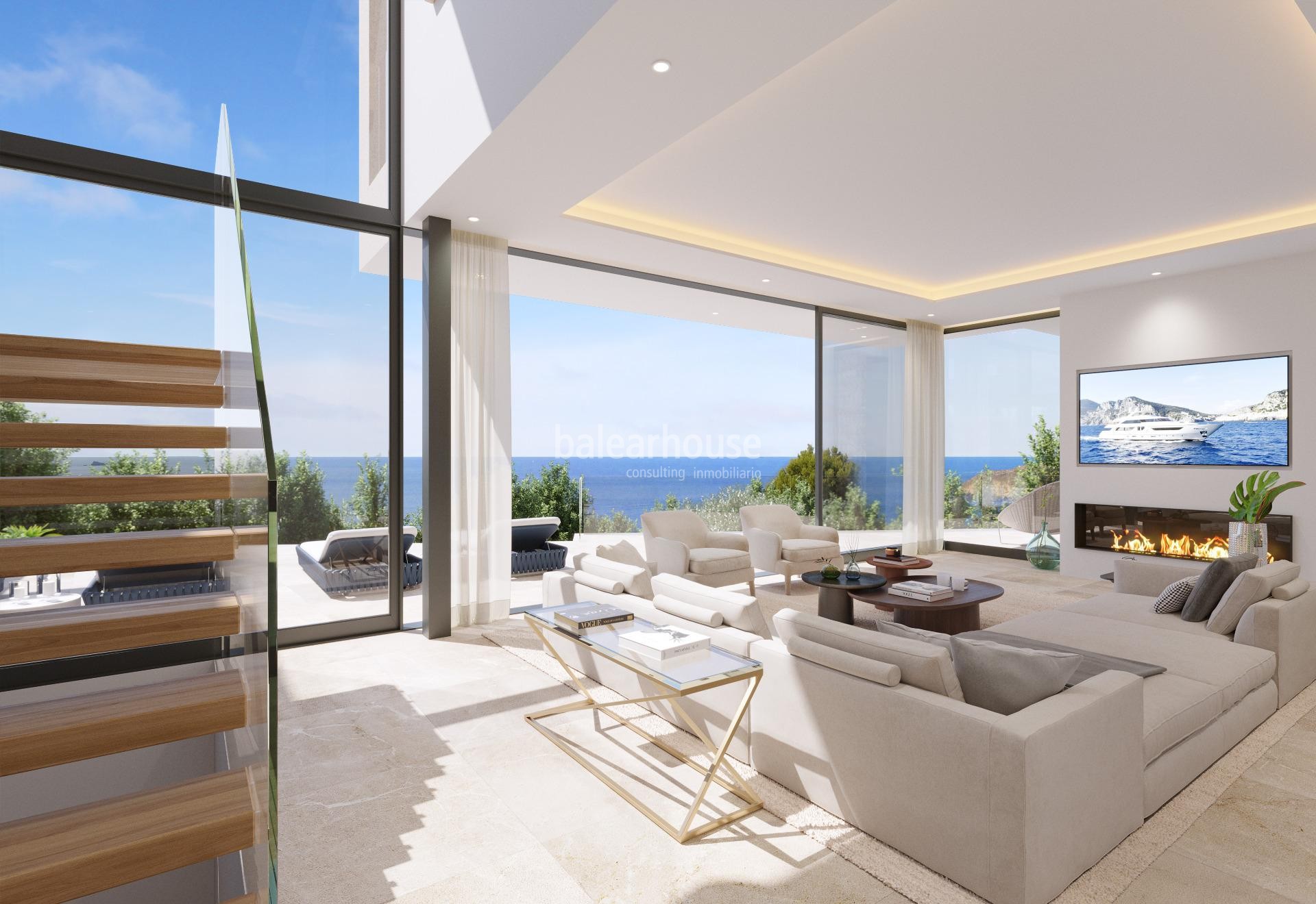 Proyecto de villa de diseño con espectaculares vistas al mar en exclusiva zona residencial