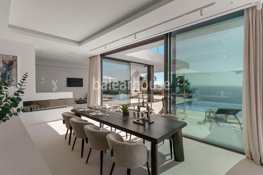 Exklusive Neubauvilla in Cala Llamp mit atemberaubenden Meeresblicken