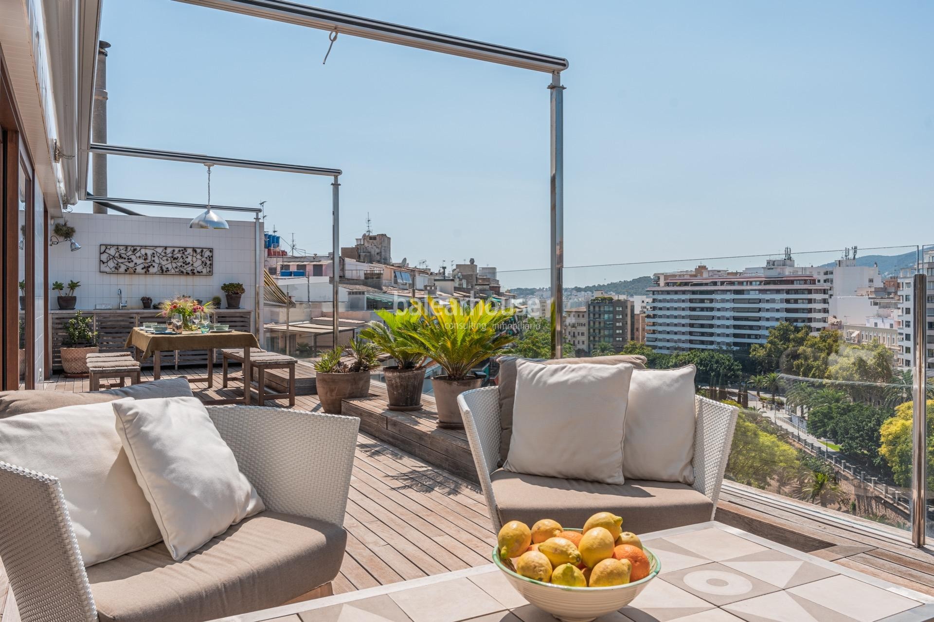 Excelente ático en el Paseo Mallorca de Palma con gran terraza y fantásticas vistas a toda la ciudad