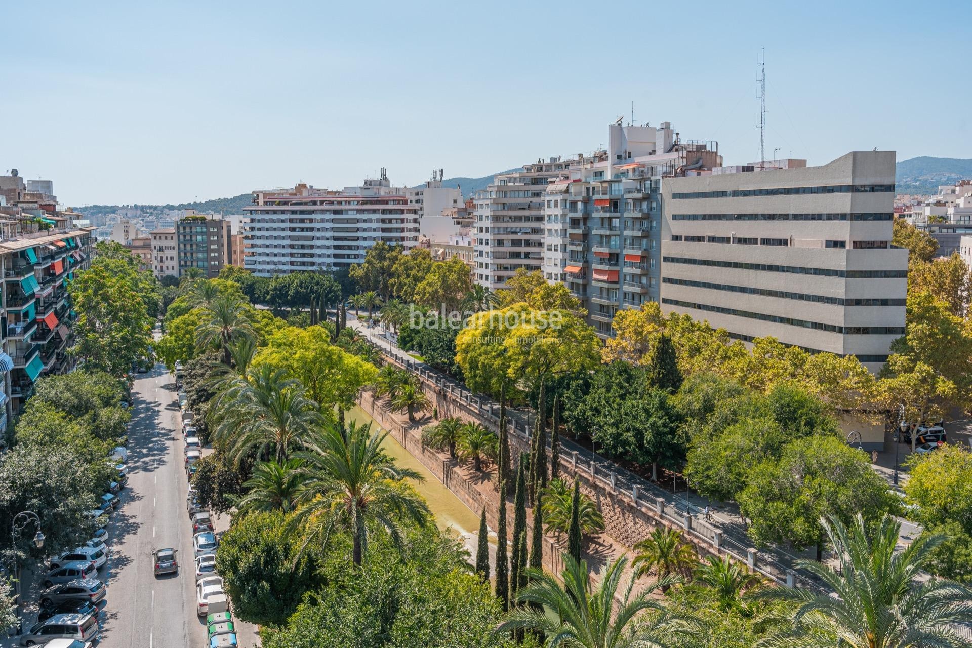 Excelente ático en el Paseo Mallorca de Palma con gran terraza y fantásticas vistas a toda la ciudad