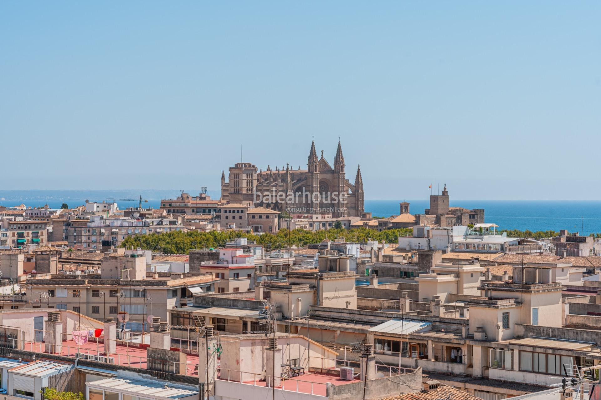 Excelente ático en el Paseo Mallorca de Palma con gran terraza y fantásticas vistas a toda la ciudad