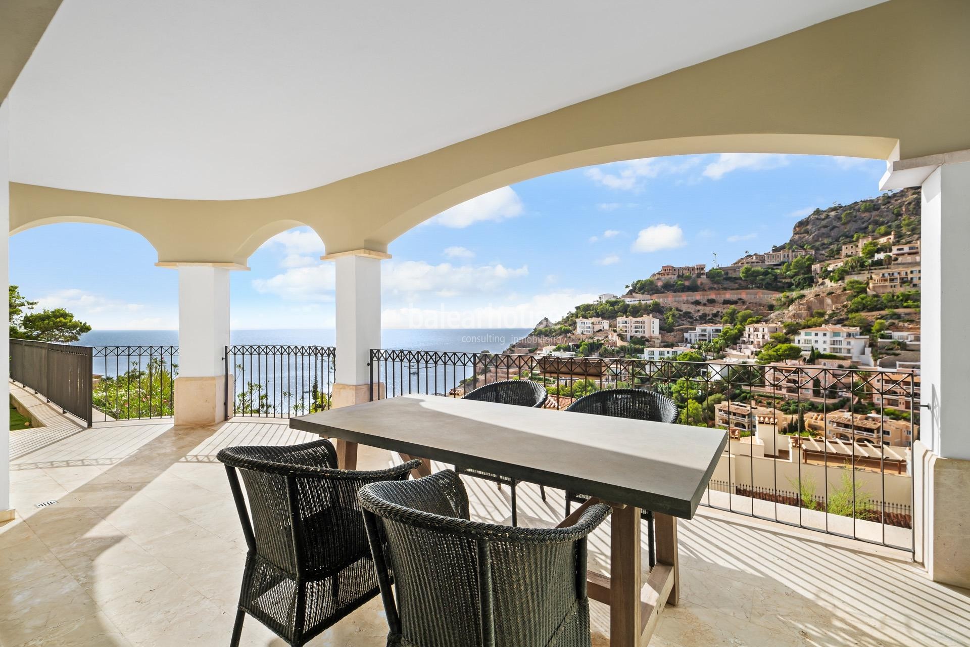 Excelente vivienda como un mirador con impresionantes vistas al mar en el Puerto de Andratx