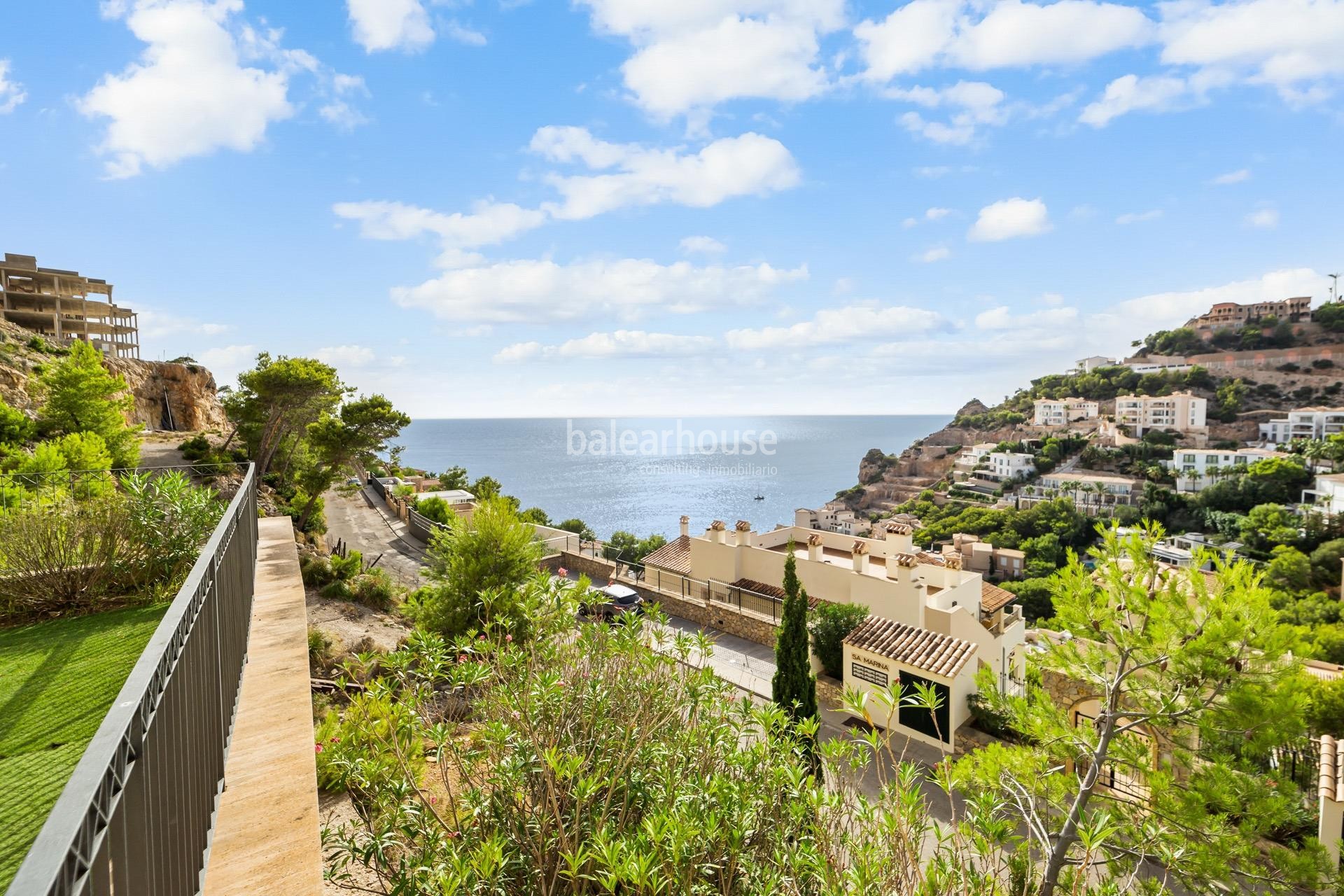 Excelente vivienda como un mirador con impresionantes vistas al mar en el Puerto de Andratx