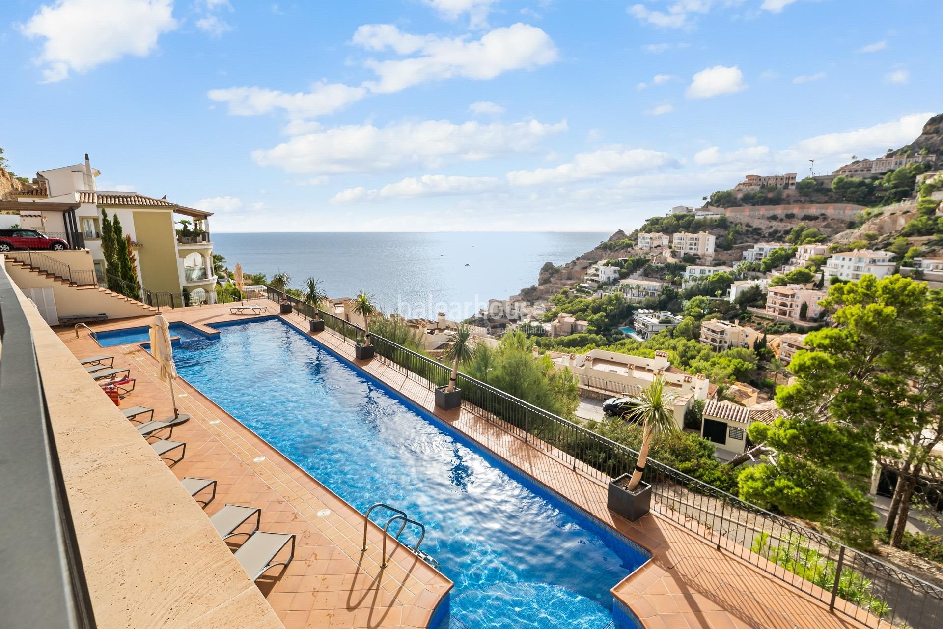 Excelente vivienda como un mirador con impresionantes vistas al mar en el Puerto de Andratx