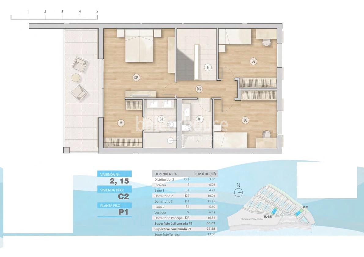 Modernas viviendas unifamiliares de obra nueva en la verde zona de Sa Teulera, con terraza y jardín