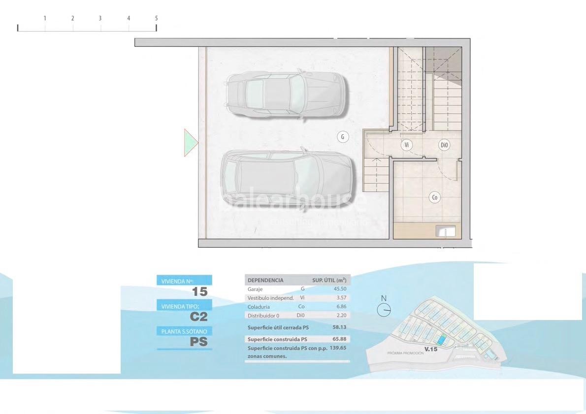 Moderne, neu gebaute Einfamilienhäuser in der grünen Gegend von Sa Teulera, mit Terrasse und Garten.