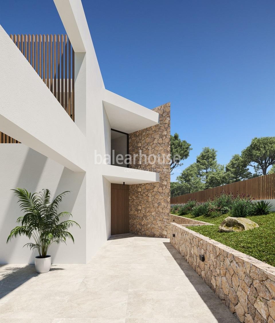 Spectacular designer villa under construction in an elegant and exclusive residential area.