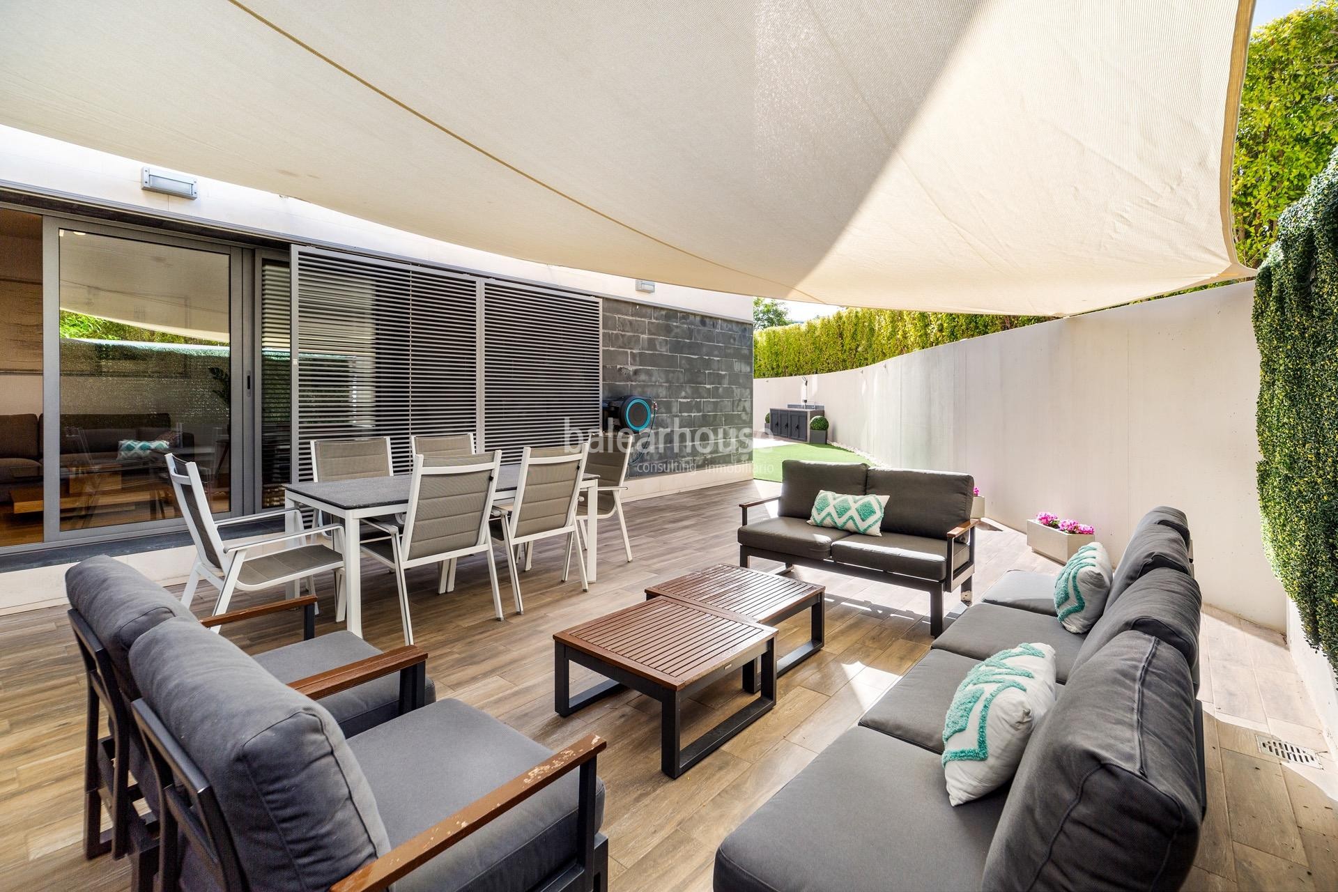 Excelente planta baja con grandes jardines y terrazas privadas junto al golf en Palma