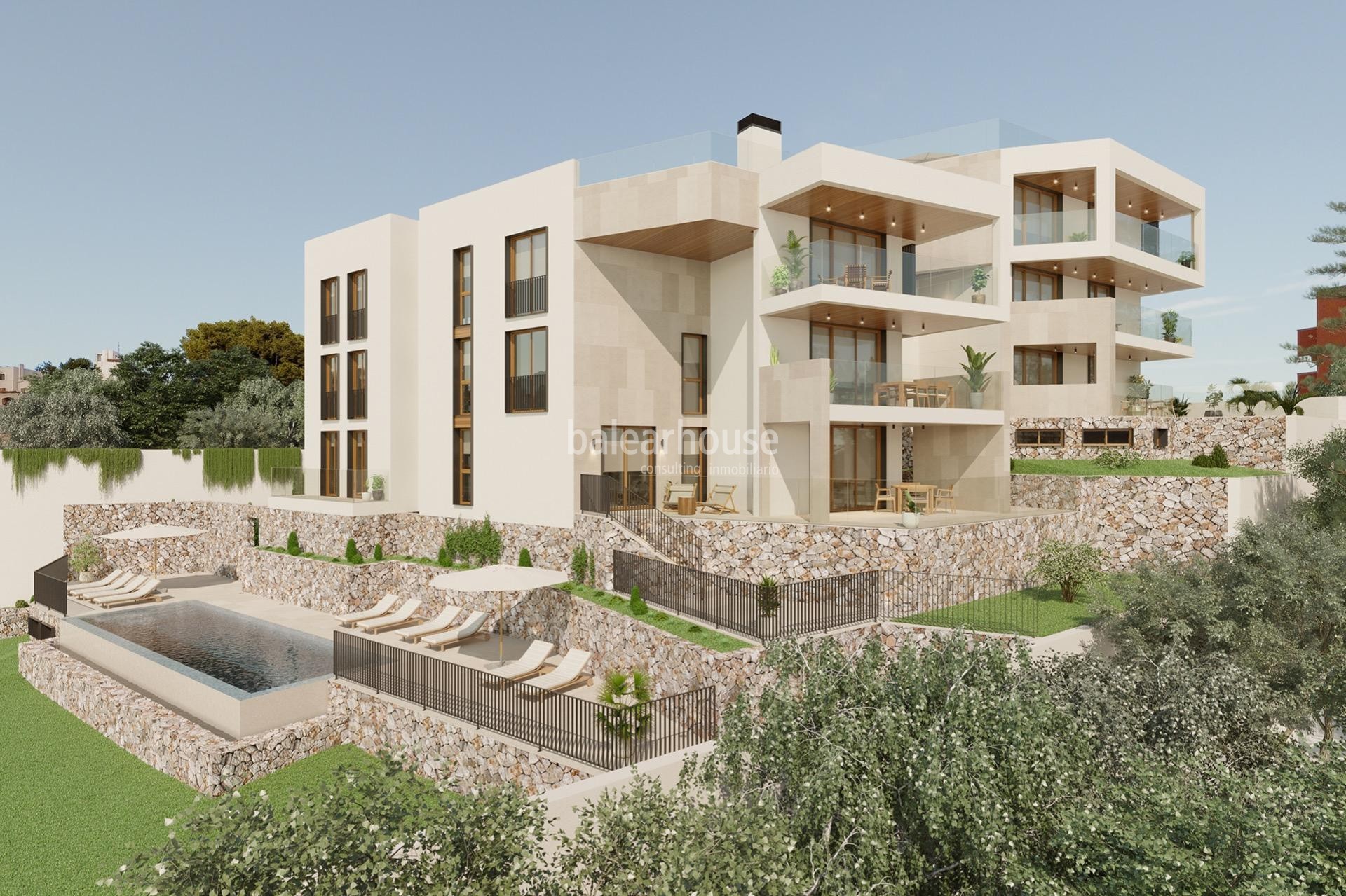 Qualität und Design in diesem neuen Projekt im Erdgeschoss in der Nähe des Meeres in Cala Mayor