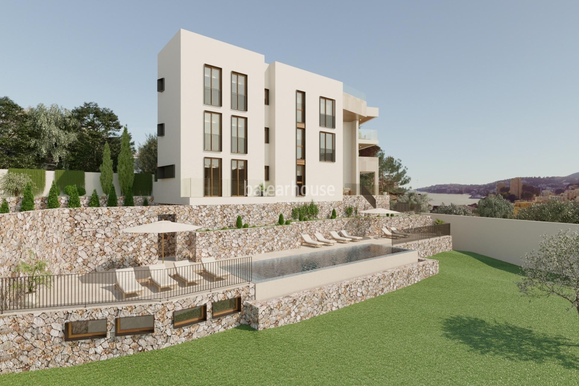 Quality and design in this new ground floor project close to the sea in Cala Mayor