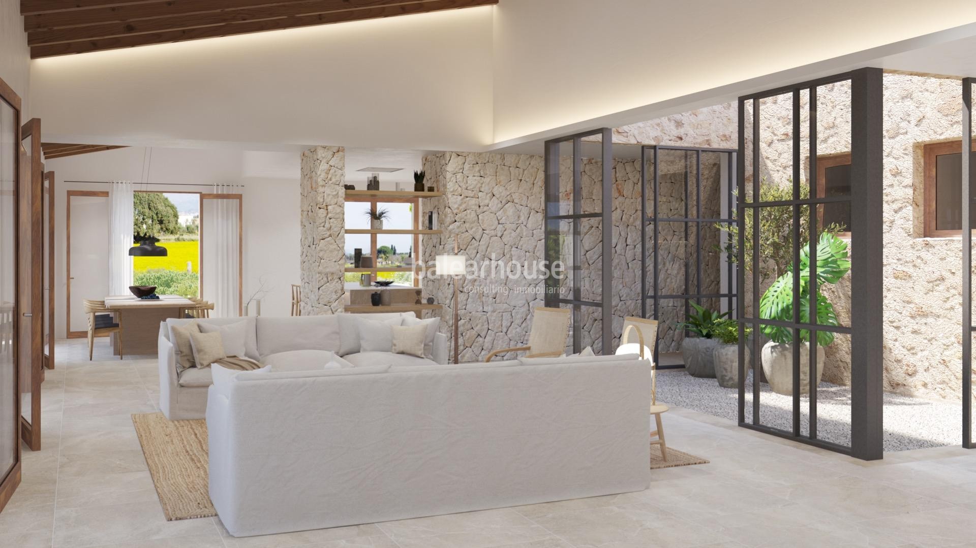 Magnificent newly built finca in a paradise among vineyards in the interior of Mallorca