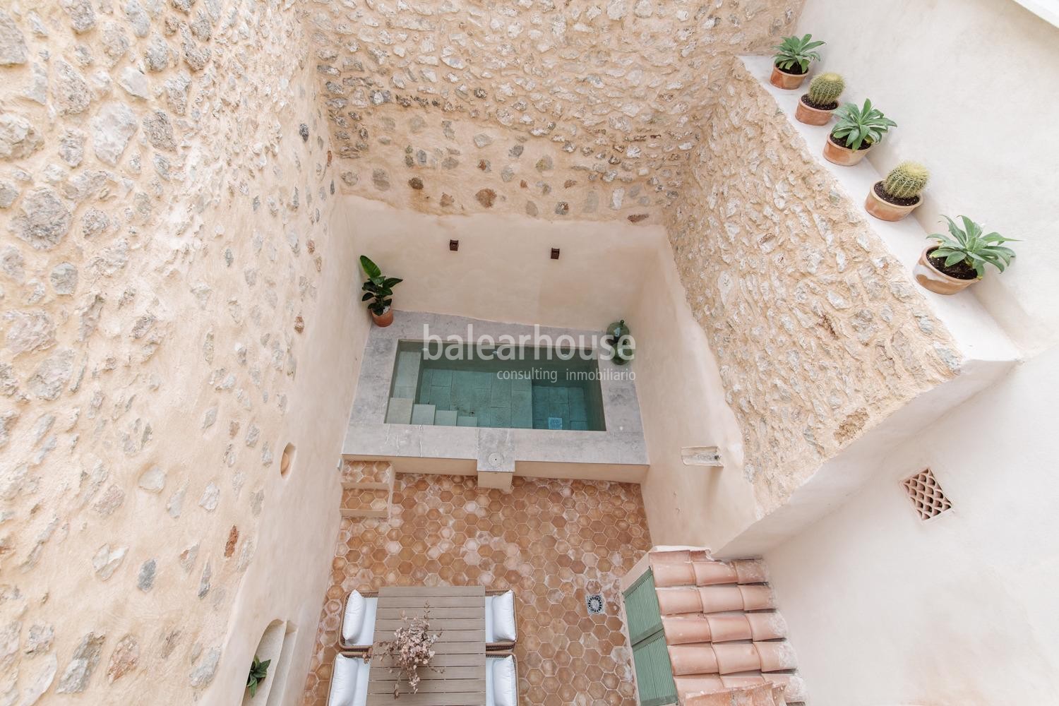 Wonderful restored Mallorcan house with unique style and swimming pool in the centre of Alaró