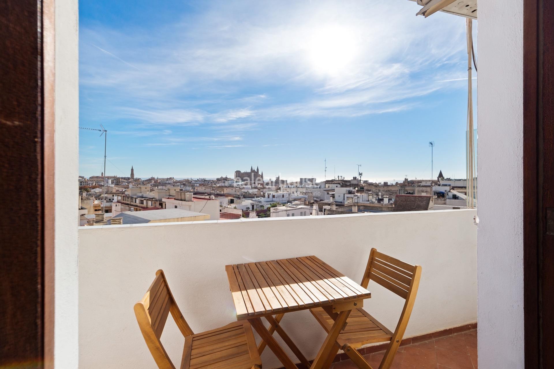 Large light-filled flat with terraces and spectacular views in Paseo Mallorca