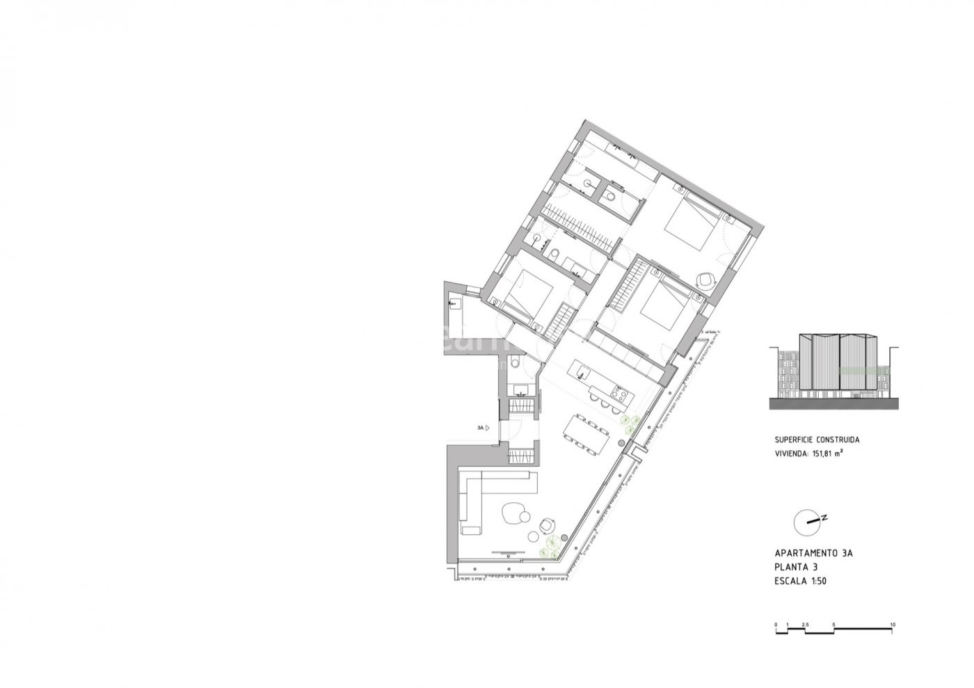 Neue Häuser mit innovativer, moderner Architektur an Palmas privilegiertem Paseo Mallorca