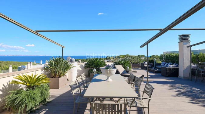 Elegantes Duplex-Penthouse mit spektakulärem Meerblick in Sol de Mallorca