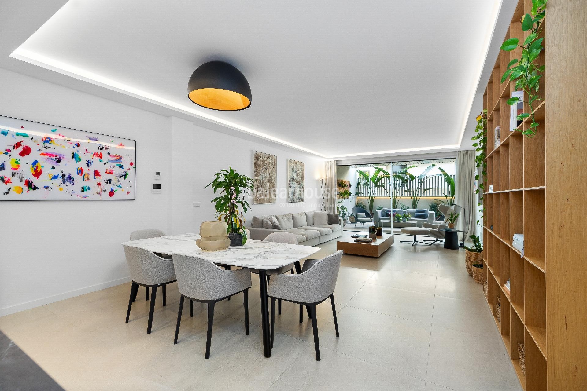 Lujosa planta baja dúplex con terraza y jardín en exclusivo complejo residencial en Son Quint.